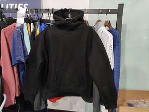 OEM 2026 High Quality No String Heavyweight Cotton Oversized Pullover <b>Hoodies</b> Customized <b>Plain</b> <b>Black</b> Winter Anti-shrink - Product Image 5