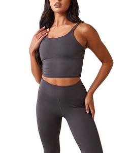 Custom Logo Soft Women 2 Piece Yoga Set Sport Yoga <b>Bra</b> and Legging Set High Quality Gym Legging <b>Bra</b> Set - Product Image 2