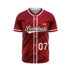 Vêtements de sport personnalisés, séchage rapide, baseball, haute qualité, 100 % polyester, maillots de baseball à boutons, uniforme, livraison à faible coût - Product Image 4