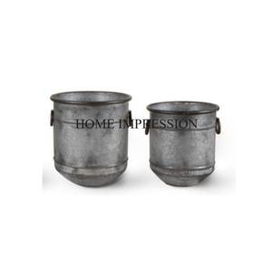 Jardinière de fleurs galvanisées fantaisie avec poignées pour jardinière de fleurs de forme personnalisée décorative intérieure et extérieure de l'exportateur - Product Image 4