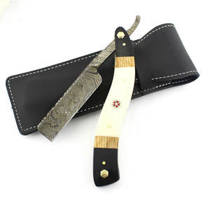 Maquinilla de afeitar de seguridad de acero inoxidable de estilo Vintage de lujo Diseño de afeitado de garganta de corte recto para afeitado facial - Product Image 5