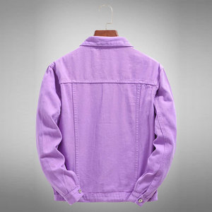 Vestes en jean unisexes personnalisées de haute qualité, décontractées, solides, vintage, 100% coton avec poche, style d'hiver, vêtements grande taille - Product Image 2