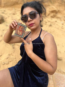 ผ้าคอตตอนจิตวิญญาณแบบไม่ซ้ำใครทำด้วยมือแท้แบบใหม่รักษาความปลอดภัยด้ายปิดวารสารวินเทจสีสันสดใสแผ่นไดอารี่แบบไม่มีเส้นนำกลับมาใช้ใหม่ - Product Image 2