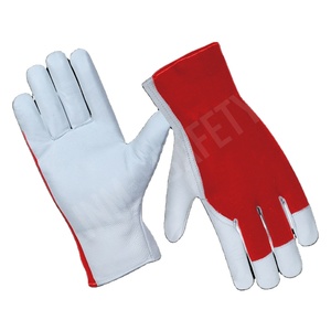Premium Assembly Goat Grain Leather <b>Gloves</b> Cotton Fleece Back Cheap Price Industrial Protection Work <b>Gloves</b> for Hand and Arm - Product Image 2