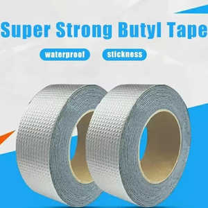 Bande d'étanchéité en butyl épaisse et imperméable avec feuille d'aluminium, résistante aux hautes températures pour murs, piscines, toitures - Matériau asphalte durable - Product Image 6