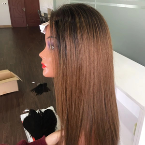 Venta caliente 100% Peluca de encaje brasileña HD 130 Densidad 150 Cabello vietnamita crudo Estilo recto Peluca de encaje frontal prearrancada en negro - Product Image 1