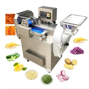 Máquina elétrica industrial de corte e fatiar frutas e legumes, banana, banana, batatas fritas e vegetais, cortador de cebola e legumes