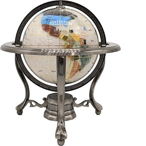 MS INC Metal World <strong>Map</strong> With Four Pillar Stand Globe Home Office School Student Teaching Educational Geographic Globe - Product Image 2