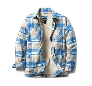 Outdoor Flannel Jacket Plaid Shacket Jacket Flannel Shirts Wool Top Quality Flannel Jacket 2024 Winter Double Side Shacket Jacke