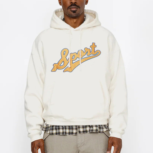 Sweat à capuche en coton PULLOVER grande taille 500gsm French Terry/coton polaire tricot solide printemps impression personnalisée broderie à capuche - Product Image 3