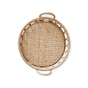 Grand plateau de rangement en rotin amovible portable classique à trois couches fait maison écologique fabriqué à la main pour la nourriture du monde de salon - Product Image 5