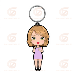 Porte-clés Anime en caoutchouc personnalisé avec Styler | Porte-clés PVC mignon de dessin animé pour sacs clés cadeaux Souvenir accessoires promotionnels - Product Image 4