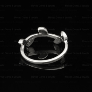 Hot bán đồ lưu niệm sữa mẹ tự làm đồ trang sức 925 bạc 2x4mm Marquise lá chi nhánh thiết kế bán gắn kết trống <span class=keywords><strong>bezel</strong></span> thiết lập vòng - Product Image 5