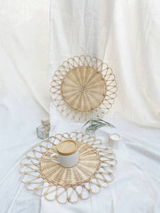 Geulis Flower Round Rattan <b>Placemat</b> Rattan Decoration Round Rattan <b>Placemat</b> Made in Vietnam - Product Image 3