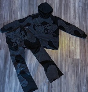 Soft Comfortable Winter Solid Casual Men's Sweat Suit Daily Wear Fitness Custom <b>Tracksuit</b> | High Quality 100% Cotton Breathable - Product Image 6