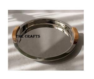 Trending Design Plateau de service alimentaire en acier inoxydable Forme rectangulaire Ustensiles de cuisine Plateau de service à thé et à café en Inde - Product Image 5