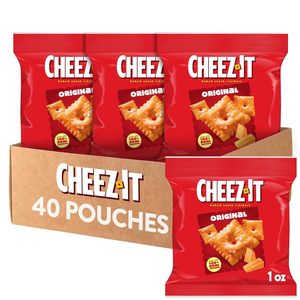 Crackers au fromage Cheez-It, crackers croustillants cuits au four, collations pour le déjeuner, saveur originale (40 paquets) - Product Image 1
