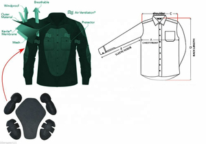 Chemise en flanelle lourde à carreaux rouge et noir avec chemise de protection pour la sécurité au travail et chemise en Kevlar pour homme pour la protection - Product Image 3