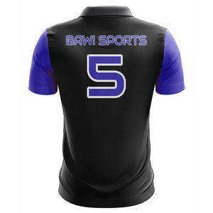 Chemises pour hommes BAWI SPORTS les plus vendues, 100% polyester, tissu sportif, motif uni, tricoté, manches courtes, séchage rapide, léger - Product Image 6