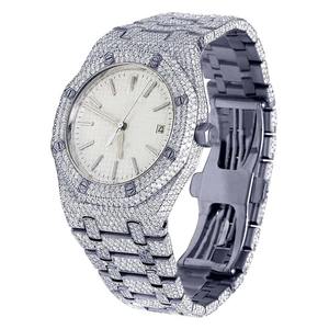 Reloj de Acero Inoxidable HighShine con Diamantes de Moissanita, Correa Brillante, Movimiento ETA Duradero, Reloj de Moda Perfecto - Product Image 6