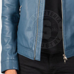 Chaqueta de Cuero para Hombre de Alta Calidad con Logotipo Personalizado, Chaquetas Hechas con Cuero Genuino para Uso en Invierno - Product Image 5