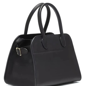 Sac Boston classique en cuir véritable marron pour femme, sac à main avec rabat, deux poignées, usage quotidien, design élégant - Product Image 2