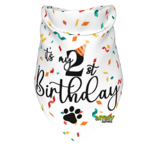 High Quality Double-layer Cotton Pet <b>Neck</b> <b>Tie</b> Soft Boy/Girl And Dog Bandana With Sweet Birthday Printing For Spring - Product Image 2