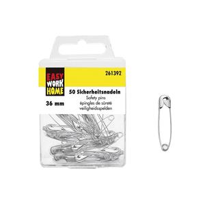 Easy Work Pack of 50 Safety <b>Pins</b> 12-Packing Unit for Needlework - Product Image 1