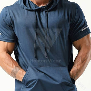 Hot Selling Workout <b>Men</b> <b>Sleeveless</b> <b>Hoodies</b> For Athletic Wear Soft Fabric Lightweight Training Wear Modern Design <b>Hoodies</b> - Product Image 3