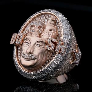 Vidhi Jewellery Attractive Bague Hip Hop en or blanc 18 carats avec diamant rond cultivé en laboratoire avec bague de clarté VVS1 - Product Image 6