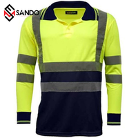 Polo DE SEGURIDAD reflectante de alta visibilidad para hombre, Polo de manga larga de seguridad para hombre, ropa Unisex de seguridad