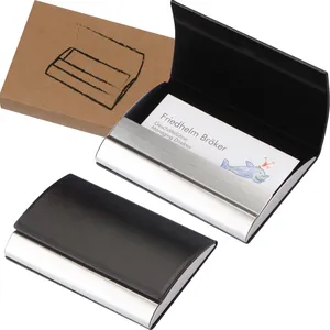 Porta biglietti da visita e portablocco in metallo personalizzato di Sheila - Product Image 1