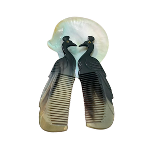 Peine de cuerno de búfalo de datos dorados 99 para cabello sin enredos, ideal para uso diario y estilistas profesionales - Product Image 2