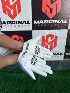 Nouveaux gants de football américain respirants, légers, antidérapants, avec adhérence collante sur la paume, doigts entiers, sangle de poignet réglable, personnalisables pour le sport - Product Image 3