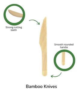 Cuchillos de madera desechables de alta calidad, perfectos para barbacoa, camping y catering de eventos - Product Image 2