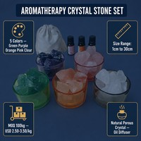 Bloc de cristal décoratif premium pour veilleuse, avec finition coupée et lavée à l'intérieur, qualité VCA, pour présentoirs, tables, bols, étagères et autres objets, provenant de la gamme OEM, avec copeaux de cristal