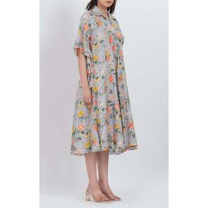 Vestido Midi con Botones Frontales y Mangas Tipo Kimono, Estilo Gótico con Cuello, Transpirable y Transparente, para Ocasiones Bohemias, Talla XS - Product Image 2