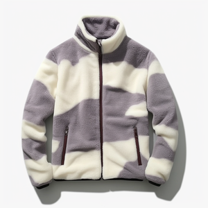 Veste en polaire pour homme avec logo personnalisé pour l'hiver et l'automne, polaire doux en sherpa, veste à capuche zippée - Product Image 6