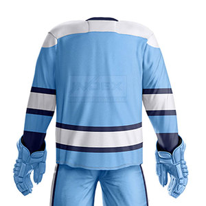Uniformes de hockey sobre hielo personalizados para hombre 2024, conjuntos de tela de poliéster 100% de estilo más nuevo - Product Image 5
