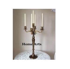 Candélabre à 3 bras au design fabuleux, en aluminium couleur argent, qualité de luxe, taille personnalisable, porte-bougie - Product Image 4