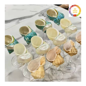Gobelet de coquillage artisanal unique | Verre à boire en coquille naturelle pour les amateurs de décoration océanique - Product Image 4