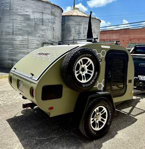 NOUVEAU 2025 NOMAD TEARDROP CAMPER Remorque modulaire mini légère imperméable Remorque de voyage Caravane mobile Maison mobile à vendre - Product Image 3