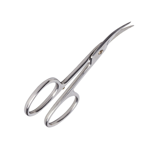 Ciseaux à ongles à lame incurvée de haute qualité vernis à miroir en acier inoxydable ciseaux à cuticules à pointe fine pour la maison Ans Salon utilisation - Product Image 2