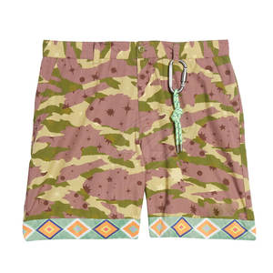 กางเกงขาสั้นลำลองของผู้ชายผ้าคอตตอนแห้งเร็วเอวปานกลางระบายอากาศลาย100% ออกแบบโลโก้ได้ตามต้องการ - Product Image 1