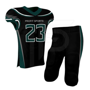 Uniforme de football américain à manches courtes avec logo personnalisé de haute qualité, séchage rapide, pour hommes adultes, toutes saisons - Product Image 1