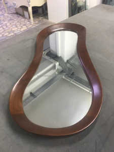 Espejo Redondo con Marco de Vidrio Art Deco KALATRI, Ecológico, Hecho a Mano, Moderno, Abstracto, Decoración de Pared - Product Image 4