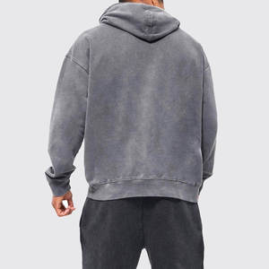 Sudaderas con capucha de lavado ácido para hombre, estilo de calle de invierno, precio al por mayor con servicio OEM - Product Image 2