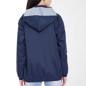 Veste coupe-vent à capuche en tricot pour femme avec fermeture éclair, longueur régulière, écologique, respirante, manteau décontracté d'hiver - Product Image 6