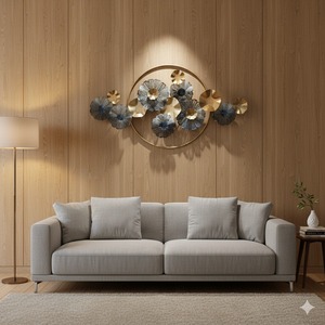 Elegant Golden Metal <b>Wall</b> Hanging Creative 3D Wrought Iron Art <b>for</b> Living Room <b>Bedroom</b> or Restaurant Decor - Product Image 6