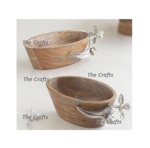 Tazón de madera para servir chocolate con diseño fantástico, tamaño personalizado, forma ovalada, al mejor precio. - Product Image 2